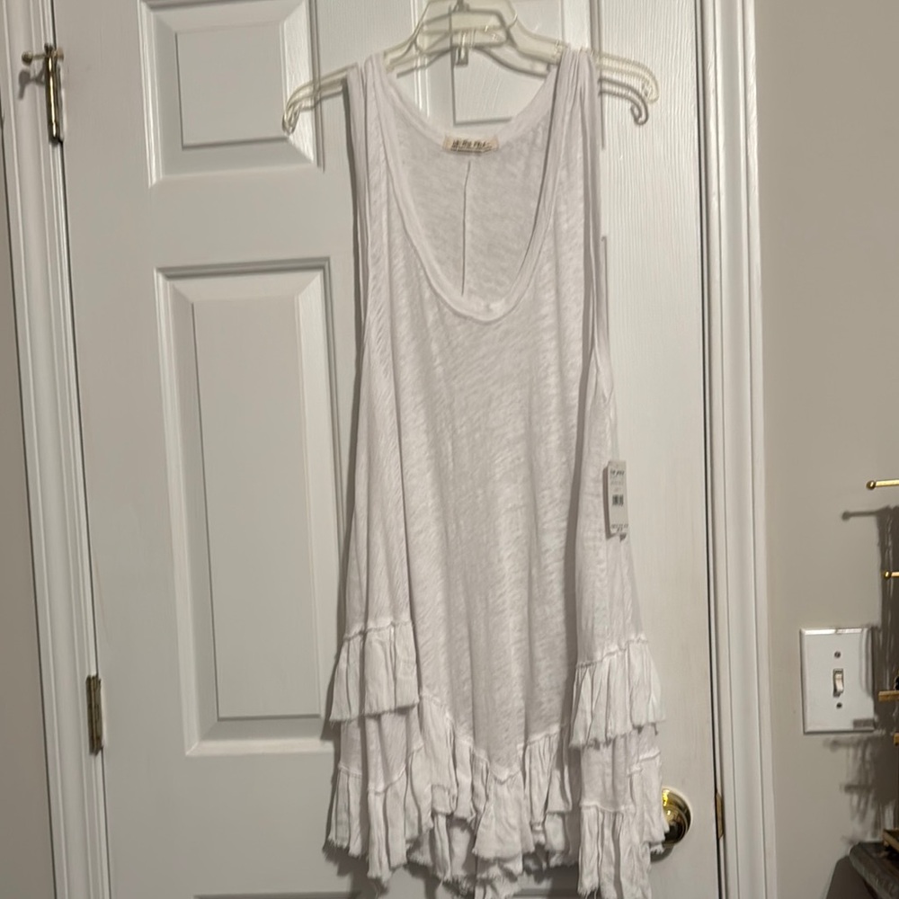 Free people white sleeveless top